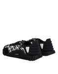 Bild in Galerie-Betrachter laden, Dolce & Gabbana Black Logo Lace Up Low Top NS1 Sneakers Shoes
