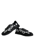 Bild in Galerie-Betrachter laden, Dolce & Gabbana Black Logo Lace Up Low Top NS1 Sneakers Shoes
