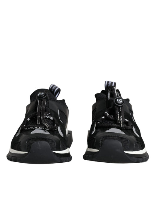 Dolce & Gabbana Black Mesh Sorrento Trekking Sneakers Shoes