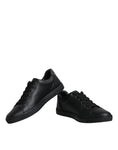 Bild in Galerie-Betrachter laden, Dolce & Gabbana Black Leather Heart Embellished Sneakers Shoes
