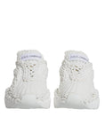 Resmi galeri görüntüleyiciye yükleyin, Dolce & Gabbana White Knitted Daymaster Sneakers Shoes
