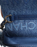 Resmi galeri görüntüleyiciye yükleyin, Chanel Denim Mood Flap Micro Logo Printed Fringed Shoulder Bag
