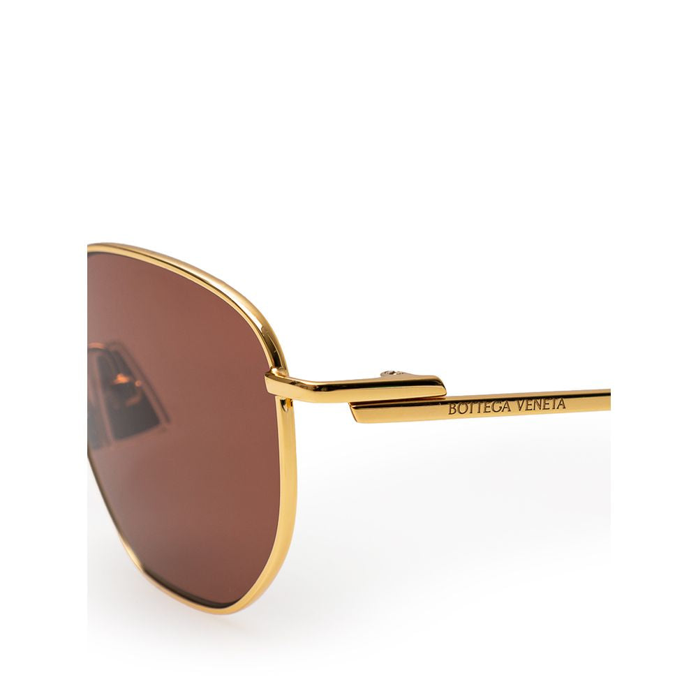 Bottega Veneta Goldene Metall-Sonnenbrille