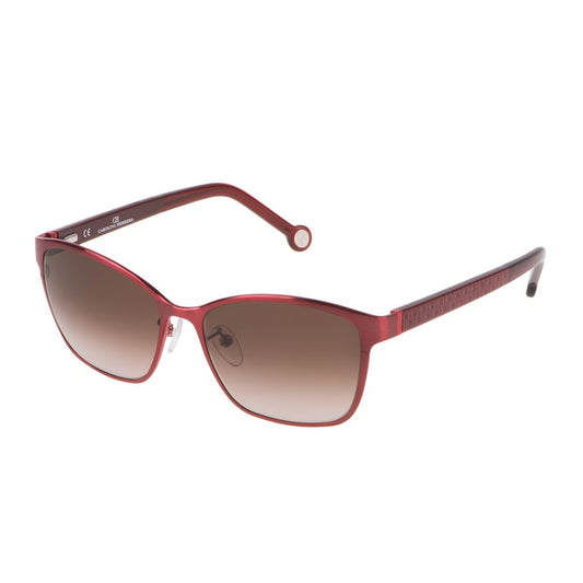 Carolina Herrera Rote Metall-Sonnenbrille