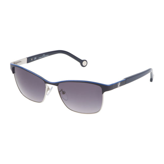 Carolina Herrera Blaue Metall-Sonnenbrille