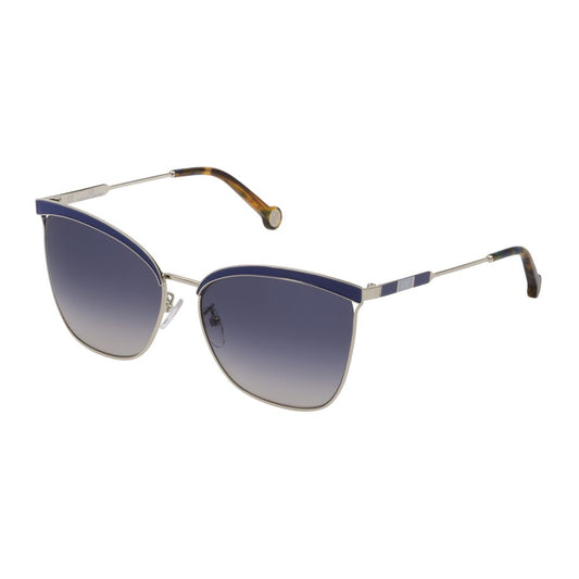 Carolina Herrera Silberne Metall-Sonnenbrille