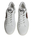 Load image into Gallery viewer, Dolce & Gabbana White Silver Sacred Heart Men Sneakers Shoes
