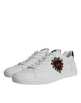 Load image into Gallery viewer, Dolce & Gabbana White Silver Sacred Heart Men Sneakers Shoes
