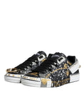 Load image into Gallery viewer, Dolce & Gabbana Black White Portofino Low Top Sneakers Shoes
