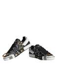 Load image into Gallery viewer, Dolce & Gabbana Black White Portofino Low Top Sneakers Shoes
