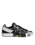 Load image into Gallery viewer, Dolce & Gabbana Black White Portofino Low Top Sneakers Shoes
