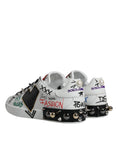 Load image into Gallery viewer, Dolce & Gabbana White Heart Studded Low Top Sneakers Shoes
