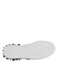 Load image into Gallery viewer, Dolce & Gabbana White Heart Studded Low Top Sneakers Shoes
