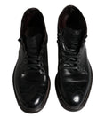 Load image into Gallery viewer, Dolce & Gabbana Black Leather Men Short Boots Lace Up Shoes
