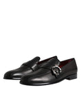 Load image into Gallery viewer, Dolce & Gabbana Black Leather Logo Slip On Men Loafers Shoes
