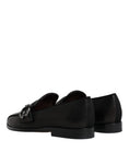 Load image into Gallery viewer, Dolce & Gabbana Black Leather Logo Slip On Men Loafers Shoes
