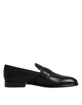 Load image into Gallery viewer, Dolce & Gabbana Black Leather Logo Slip On Men Loafers Shoes
