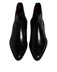 Load image into Gallery viewer, Dolce & Gabbana Black Leather Chelsea Ankle Boots Shoes
