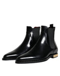 Load image into Gallery viewer, Dolce & Gabbana Black Leather Chelsea Ankle Boots Shoes
