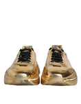 Load image into Gallery viewer, Dolce & Gabbana Gold Leather Daymaster Low Top Sneakers Shoes
