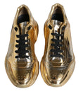 Load image into Gallery viewer, Dolce & Gabbana Gold Leather Daymaster Low Top Sneakers Shoes
