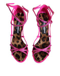 Load image into Gallery viewer, Dolce & Gabbana Pink Strass Ankle Strap Heels Sandals Shoes
