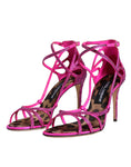 Load image into Gallery viewer, Dolce & Gabbana Pink Strass Ankle Strap Heels Sandals Shoes
