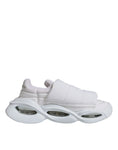 Bild in Galerie-Betrachter laden, Dolce & Gabbana White Padded Fabric Low Top Sneakers Shoes
