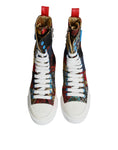 Bild in Galerie-Betrachter laden, Dolce & Gabbana Multicolor Patchwork High Top Sneakers Shoes
