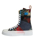 Bild in Galerie-Betrachter laden, Dolce & Gabbana Multicolor Patchwork High Top Sneakers Shoes
