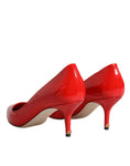 Load image into Gallery viewer, Dolce & Gabbana Red Patent Leather Kitten Heels Pumps Shoes
