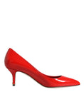 Load image into Gallery viewer, Dolce & Gabbana Red Patent Leather Kitten Heels Pumps Shoes
