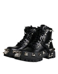 Load image into Gallery viewer, Dolce & Gabbana Black Leather Studded Trekking Boots Shoes
