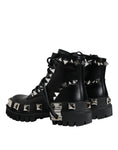 Load image into Gallery viewer, Dolce & Gabbana Black Leather Studded Trekking Boots Shoes
