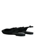 Load image into Gallery viewer, Dolce & Gabbana Black Brocade Flats Sandals Slingback Shoes
