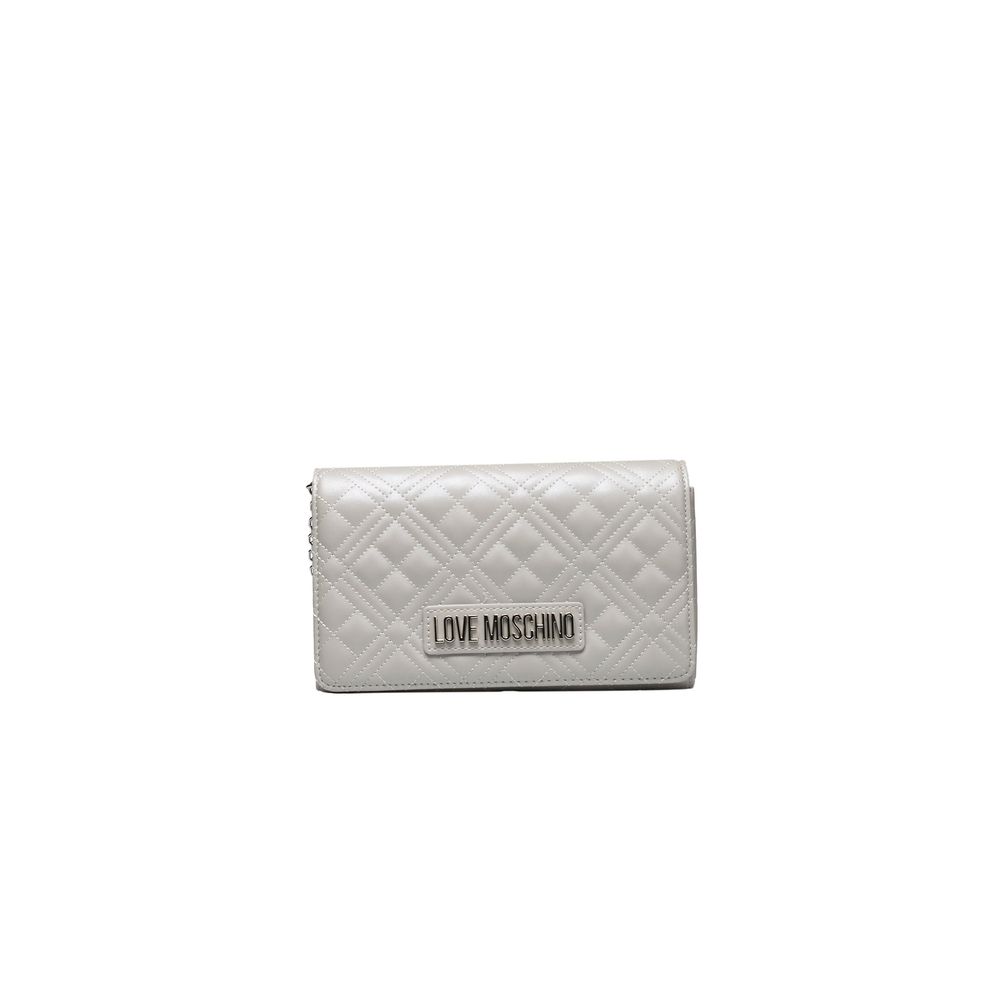 Love Moschino Silberne Polyethylen Frauen Crossbody Tasche