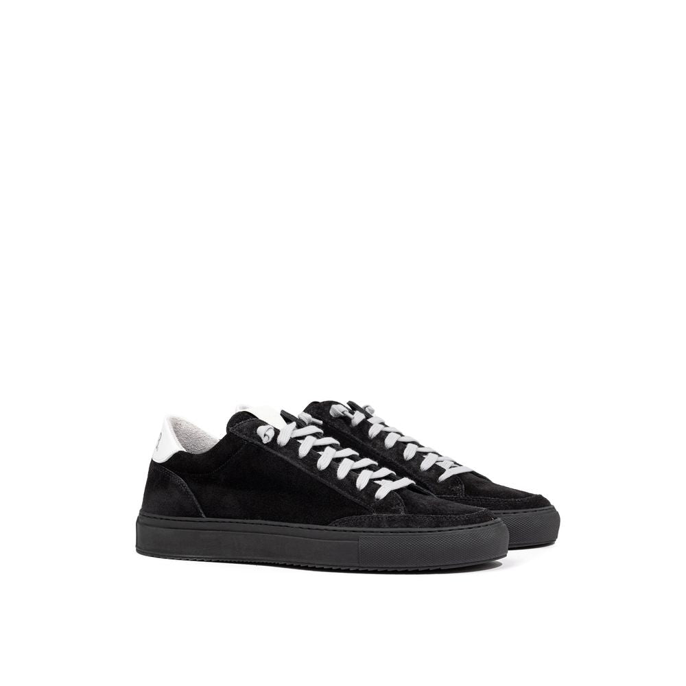 P448 Schwarzes Leder Scamociata Sneaker