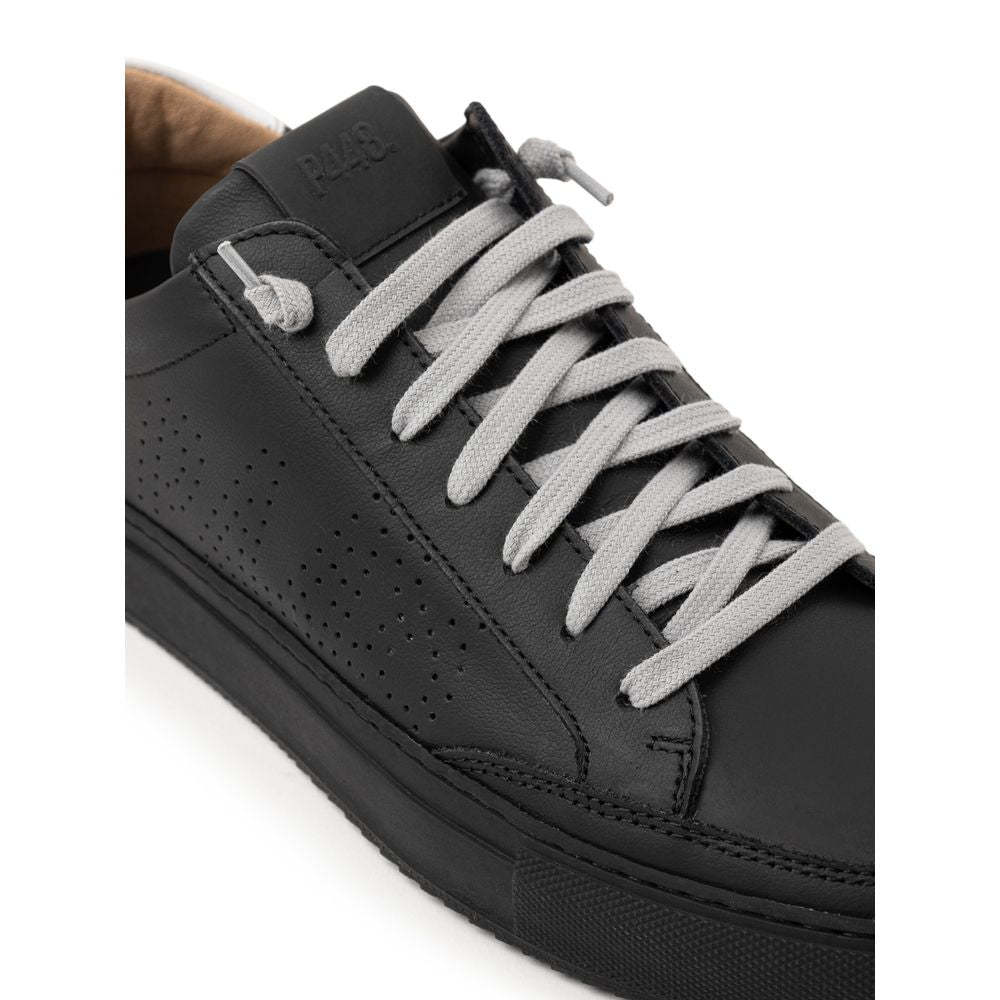 P448 Schwarzer Leder-Sneaker