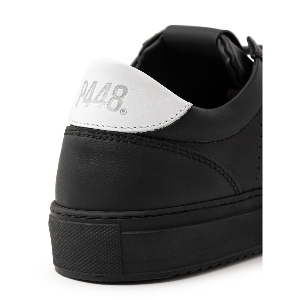 P448 Schwarzer Leder-Sneaker