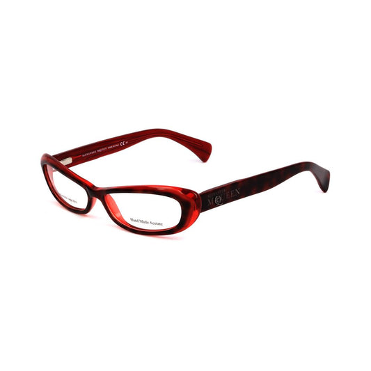 Alexander McQueen Rote Acetat-Rahmen