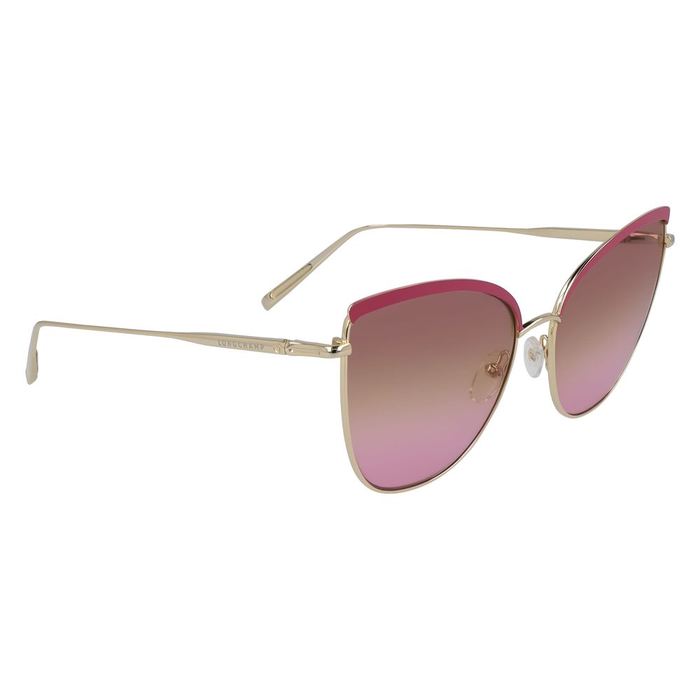 Longchamp Goldene Metall-Sonnenbrille