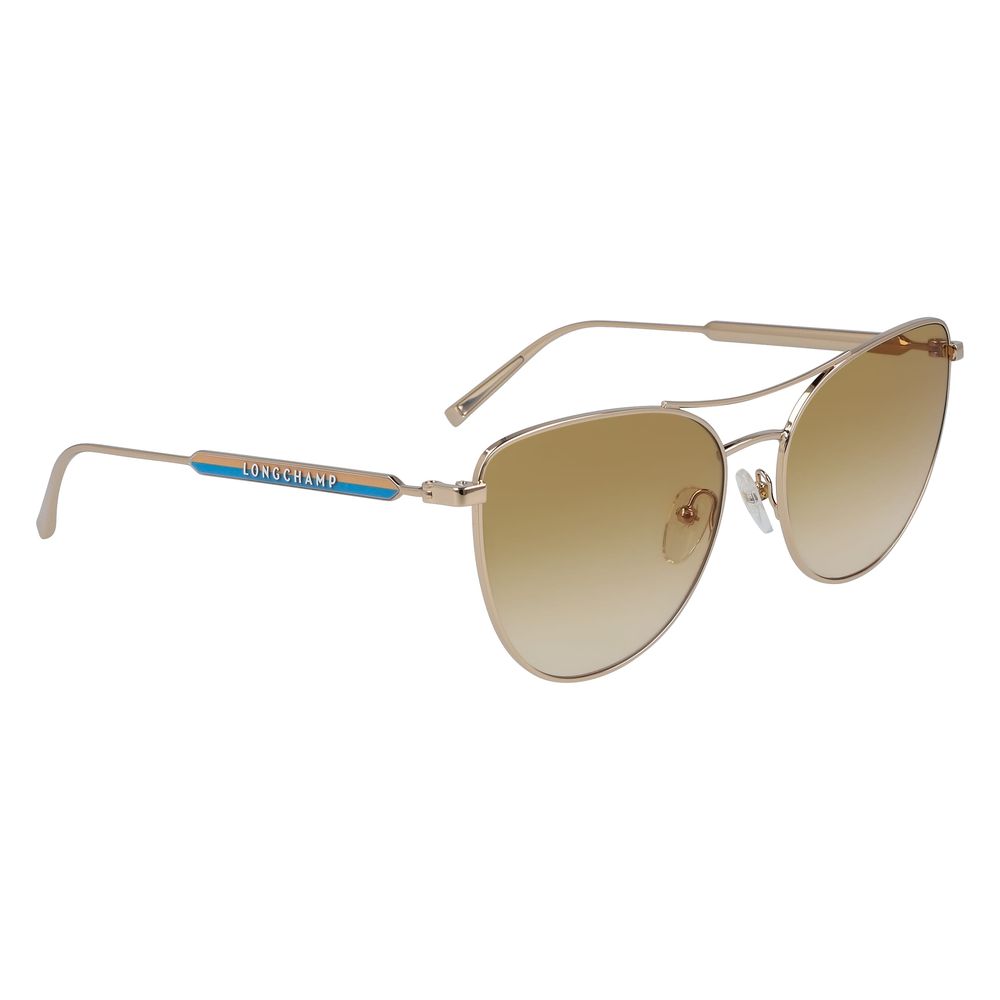 Longchamp Gelbe Metall-Sonnenbrille