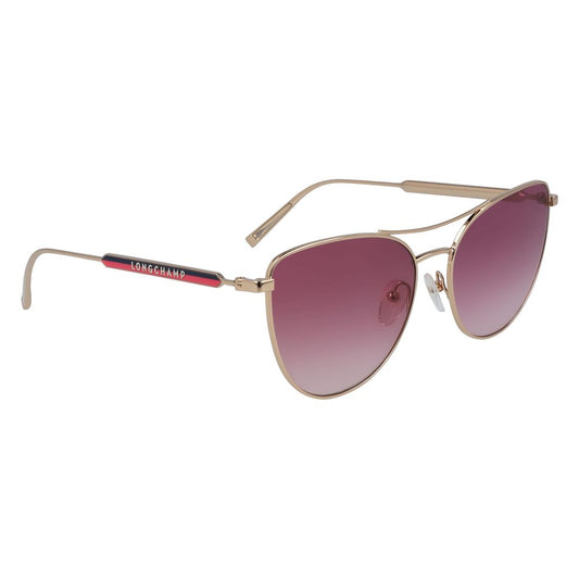 Longchamp Roségoldene Metall-Sonnenbrille