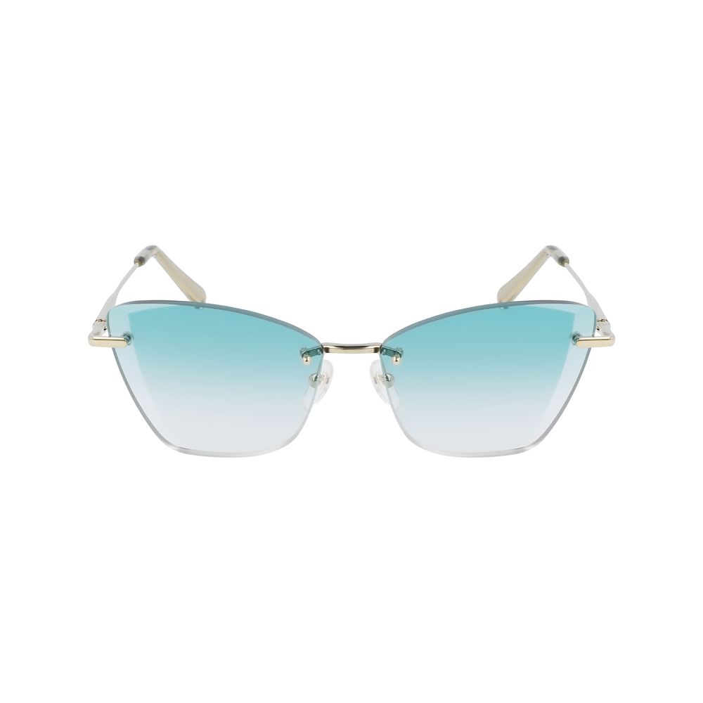 Longchamp Goldene Metall-Sonnenbrille