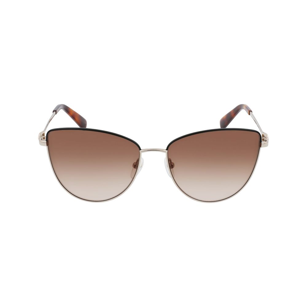 Longchamp Goldene Metall-Sonnenbrille