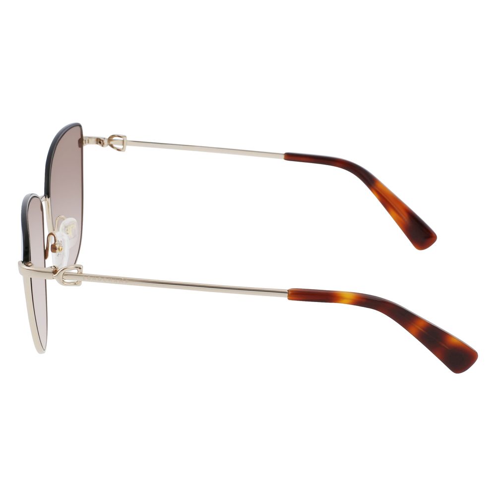 Longchamp Goldene Metall-Sonnenbrille