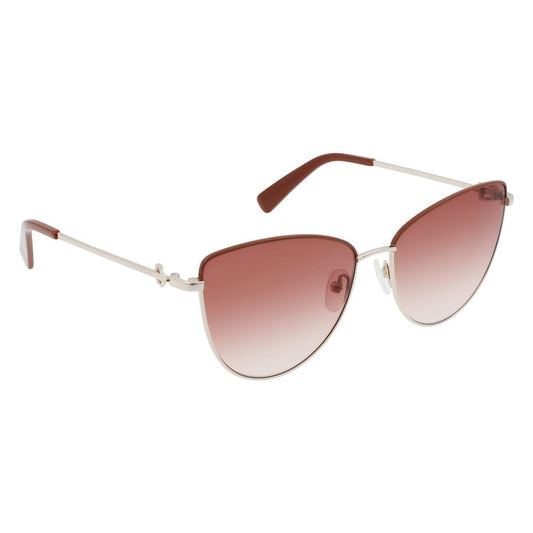 Longchamp Goldene Metall-Sonnenbrille