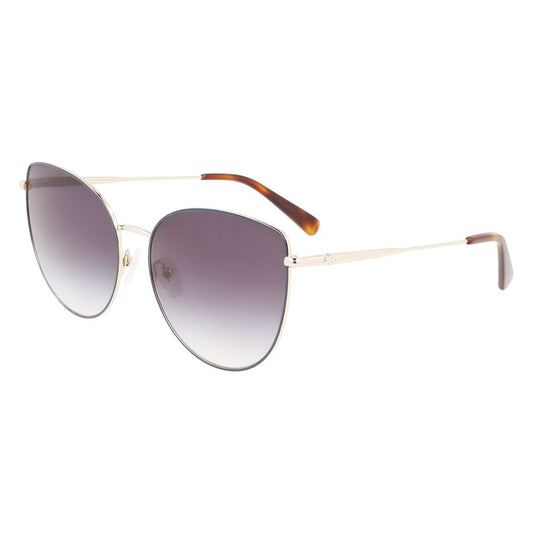 Longchamp Goldene Metall-Sonnenbrille