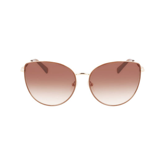 Longchamp Goldene Metall-Sonnenbrille