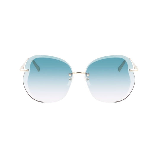 Longchamp Goldene Metall-Sonnenbrille